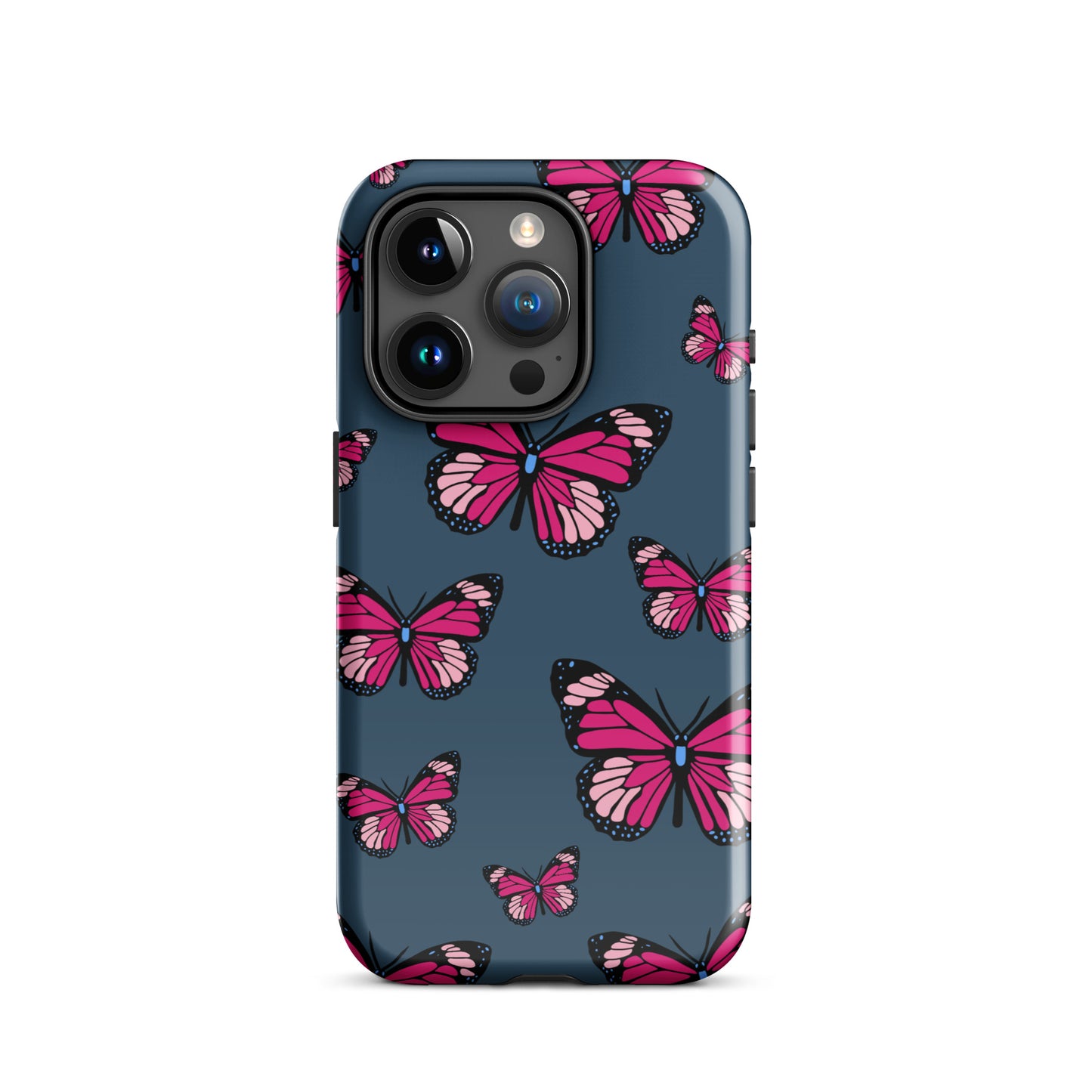 Butterflies Tough Case for iPhone® in Arapawa Blue