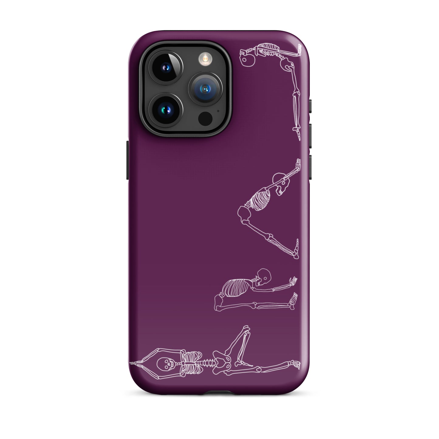 Yoga Skeletons Tough Case for iPhone® in Tyrian Purple