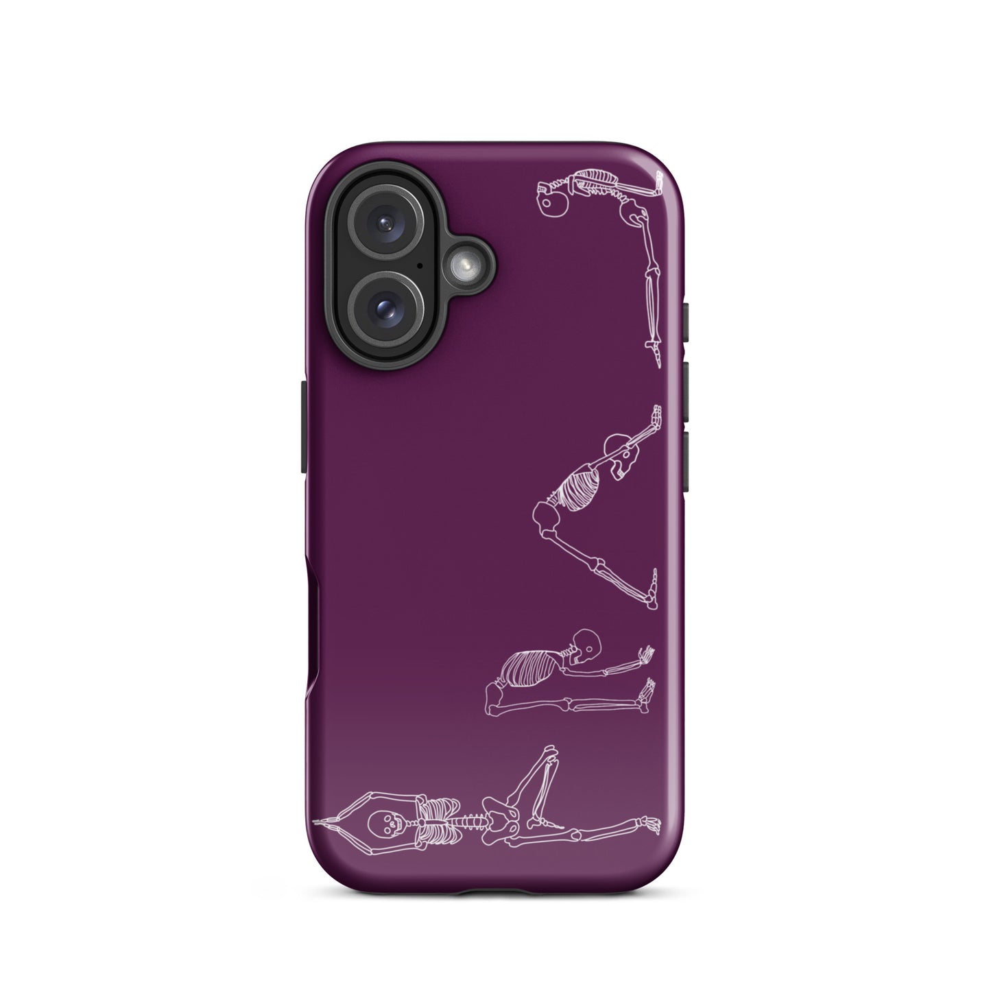 Yoga Skeletons Tough Case for iPhone® in Tyrian Purple