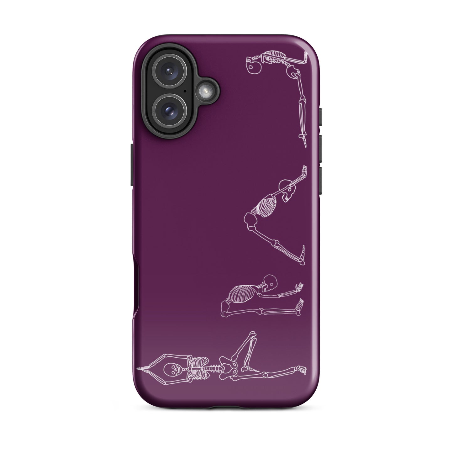 Yoga Skeletons Tough Case for iPhone® in Tyrian Purple