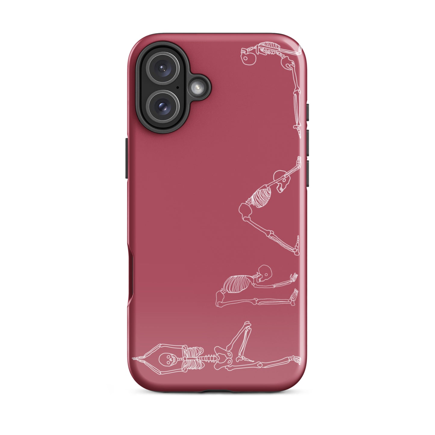 Yoga Skeletons Tough Case for iPhone® in Hippie Pink