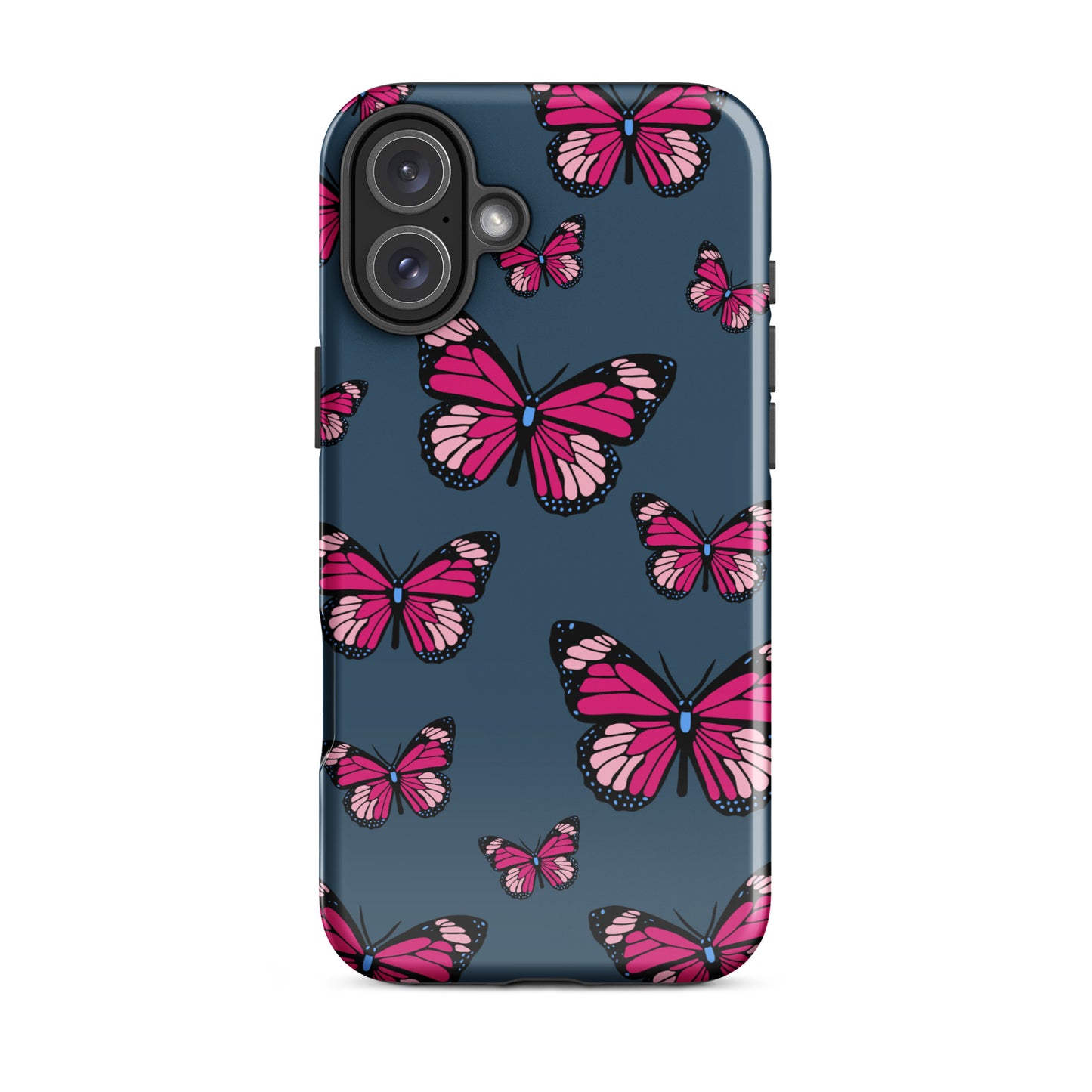 Butterflies Tough Case for iPhone® in Arapawa Blue