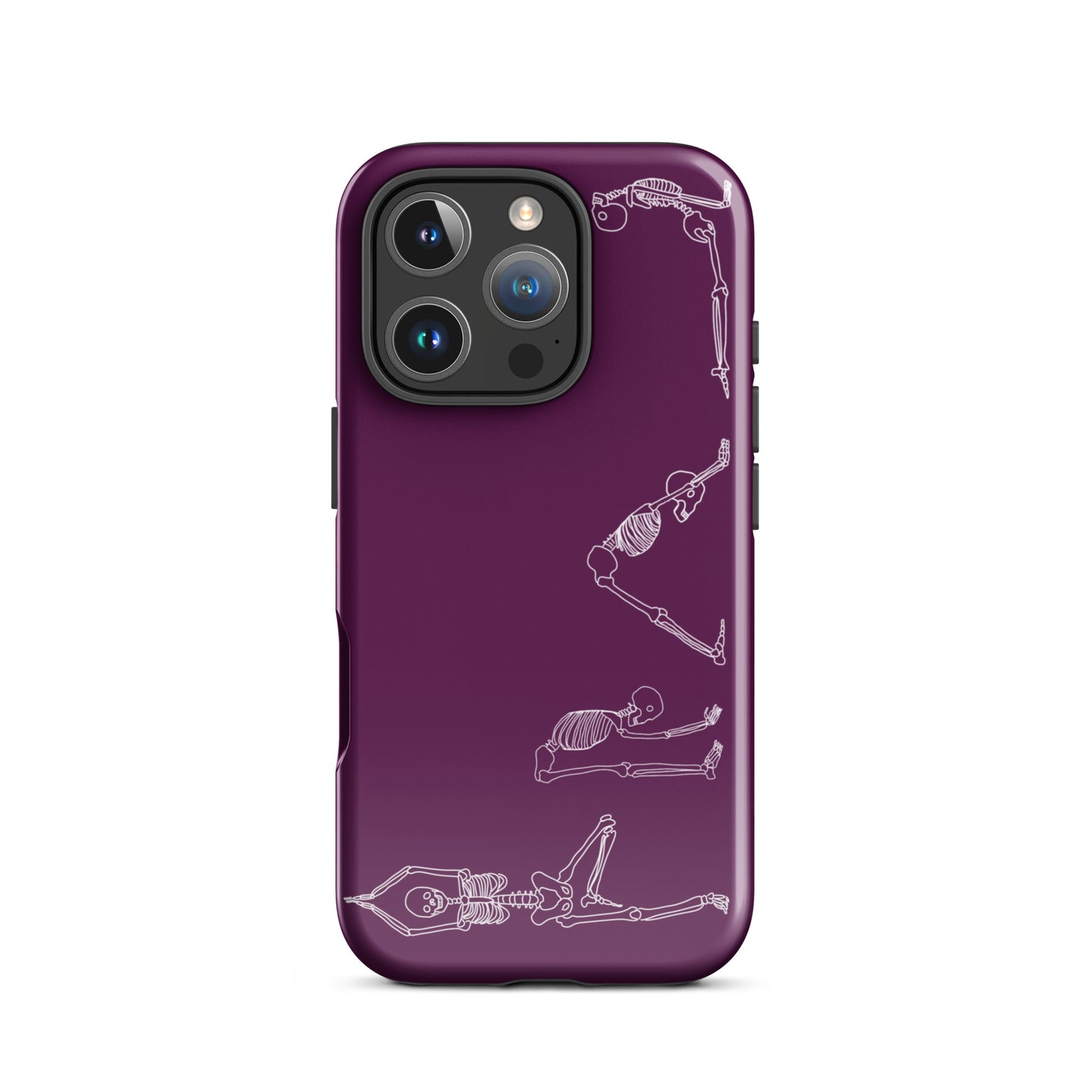 Yoga Skeletons Tough Case for iPhone® in Tyrian Purple