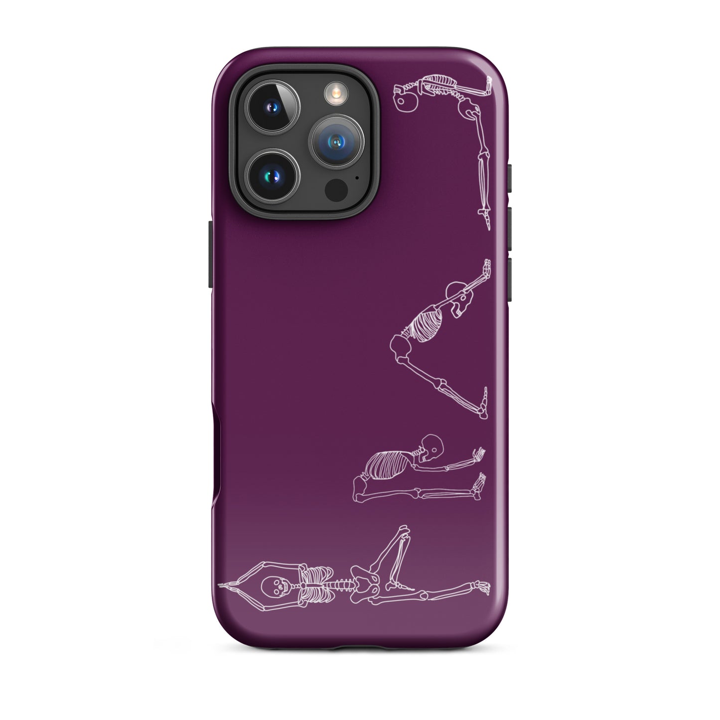 Yoga Skeletons Tough Case for iPhone® in Tyrian Purple