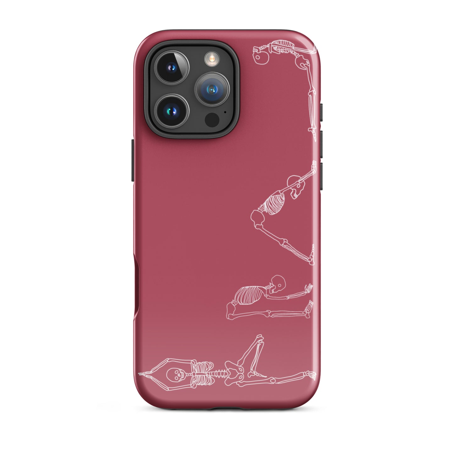 Yoga Skeletons Tough Case for iPhone® in Hippie Pink