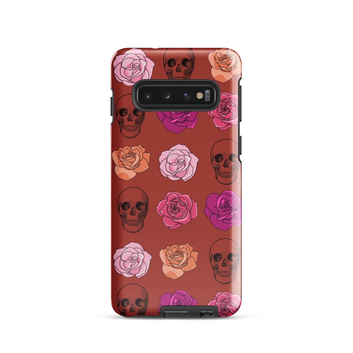 Skull & Roses Tough case for Samsung® in Rust