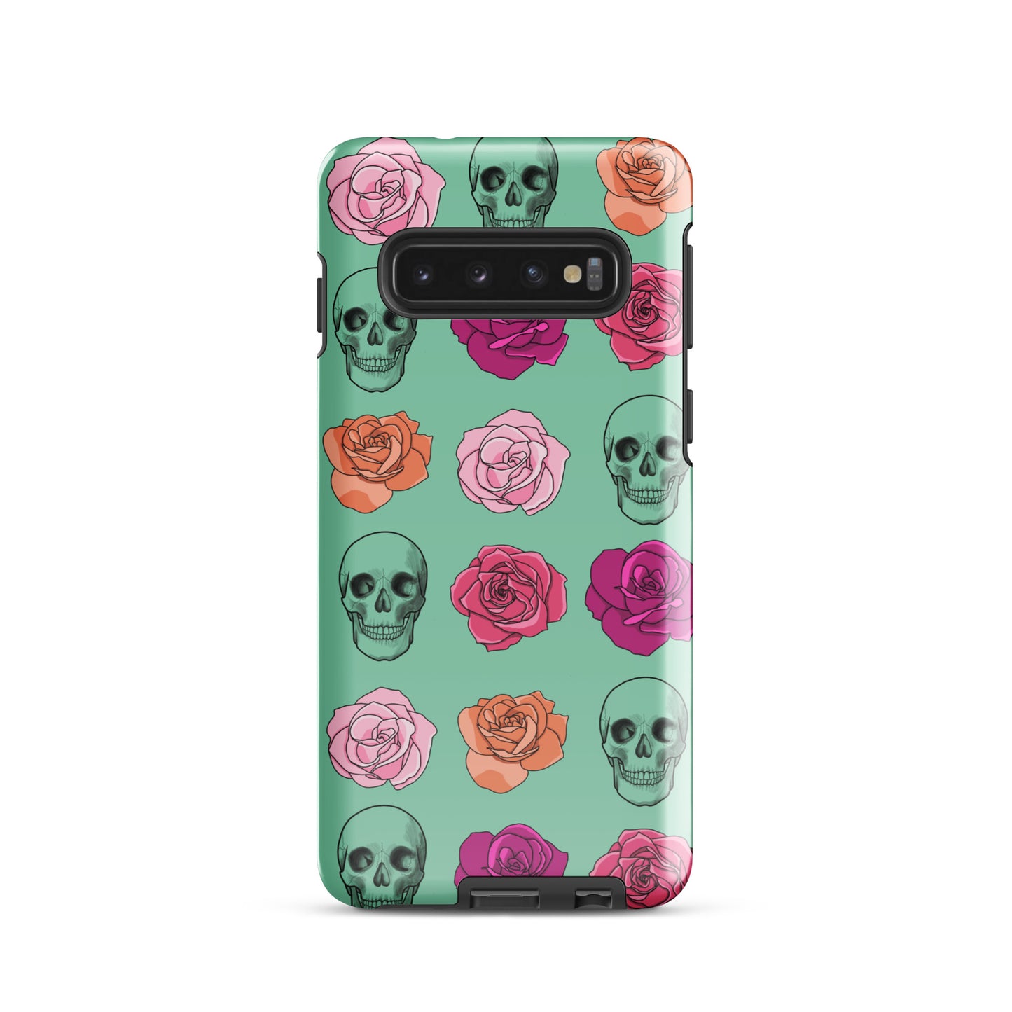 Skull & Roses Tough case for Samsung® in Blue-Green