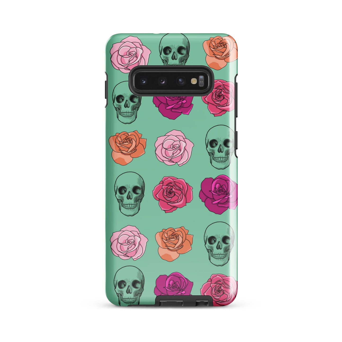 Skull & Roses Tough case for Samsung® in Blue-Green