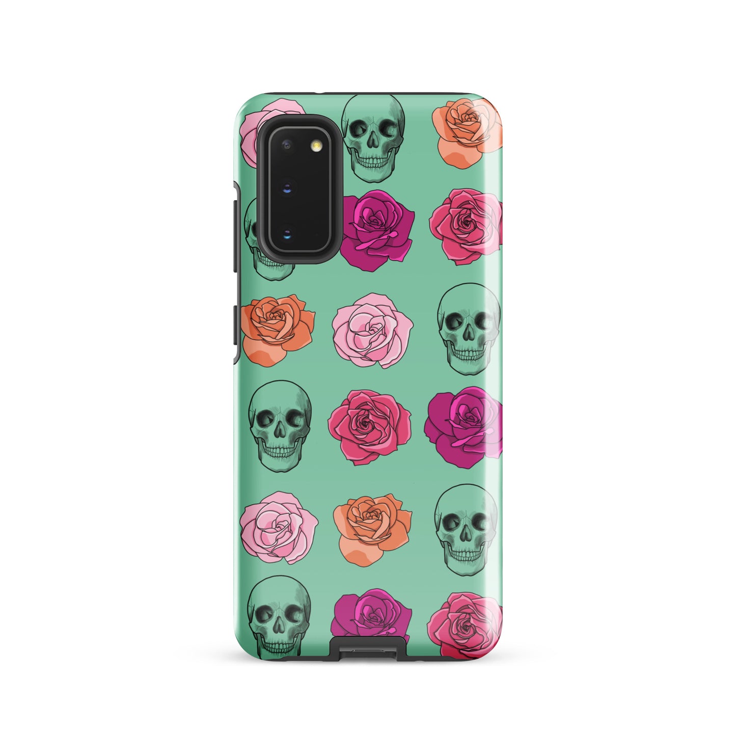 Skull & Roses Tough case for Samsung® in Blue-Green