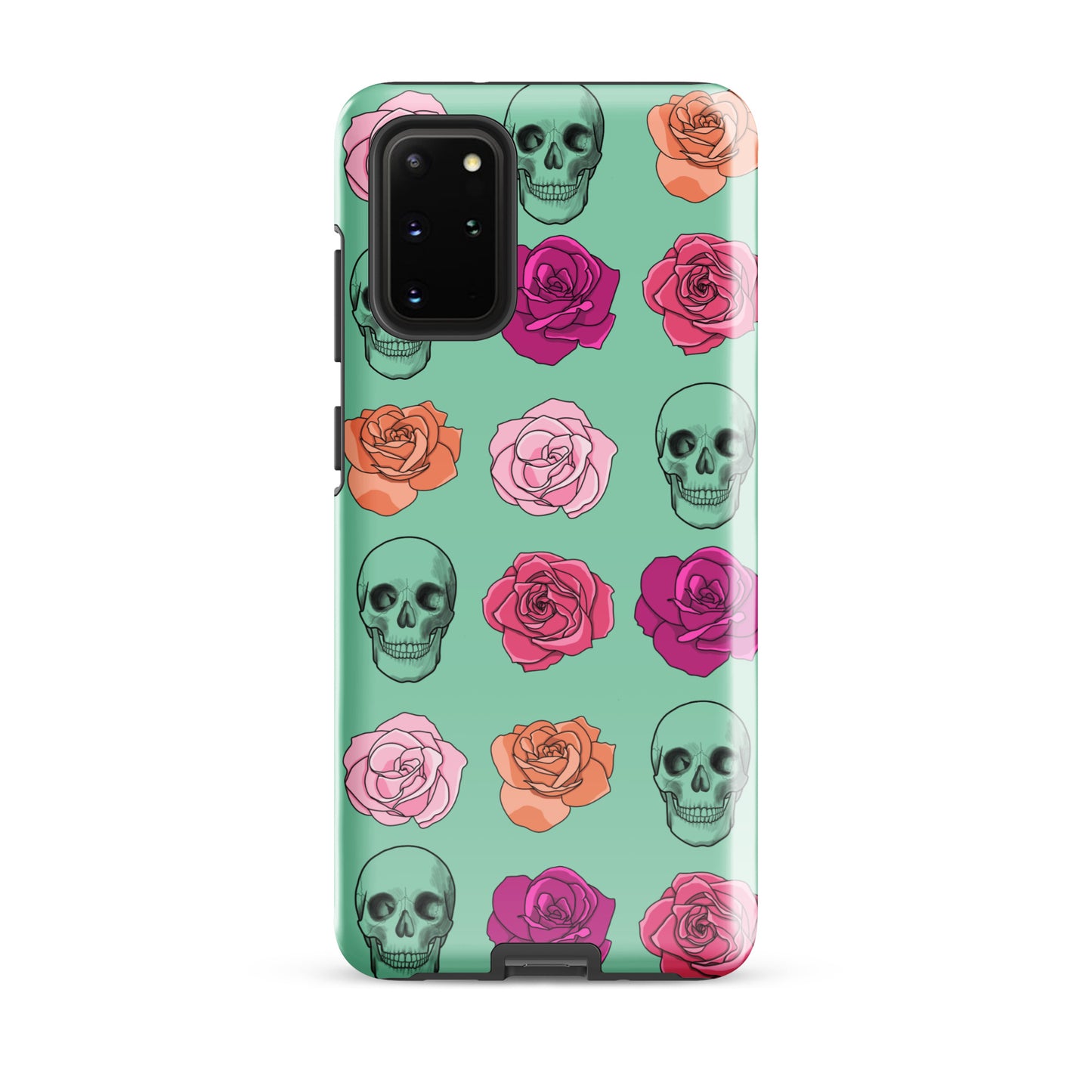 Skull & Roses Tough case for Samsung® in Blue-Green