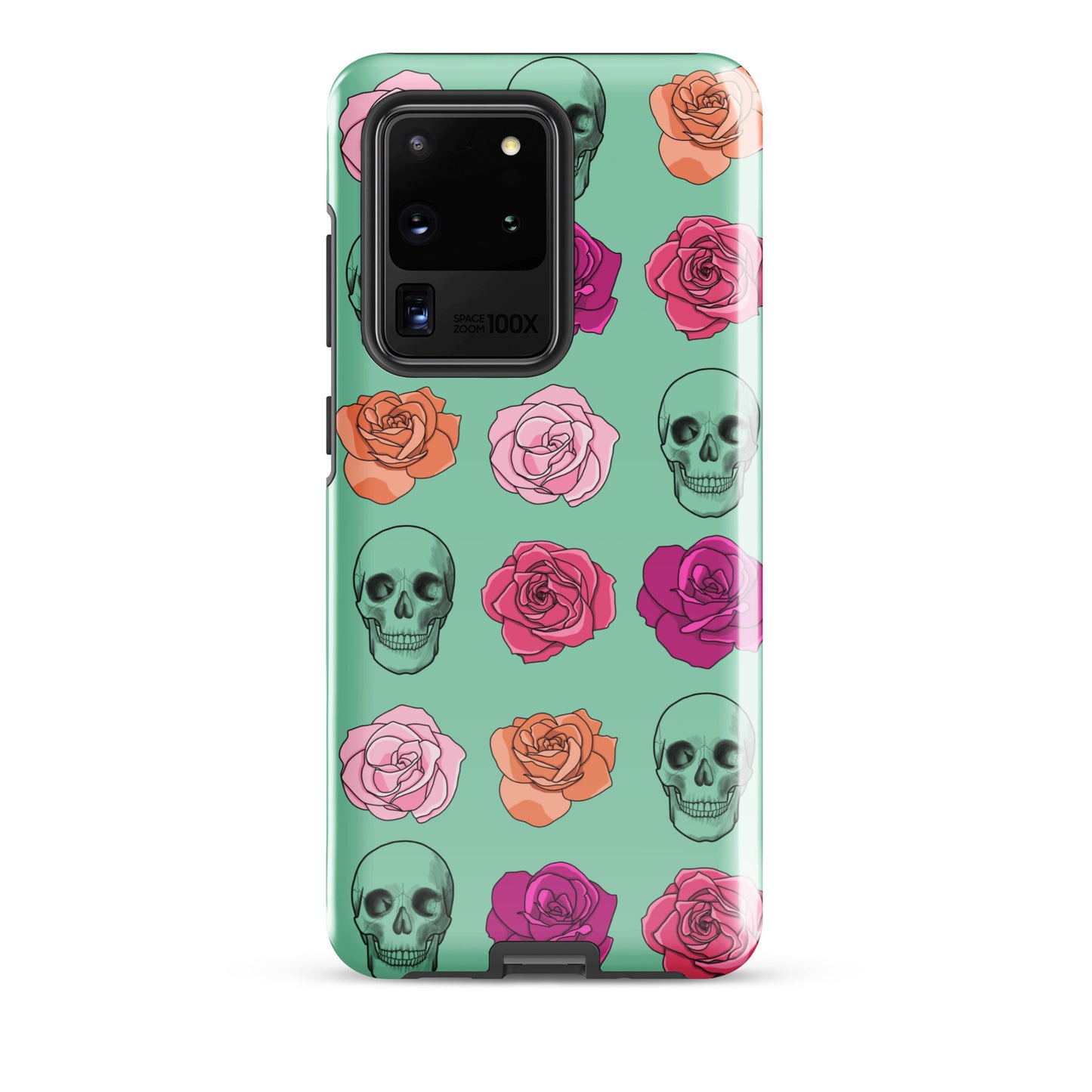 Skull & Roses Tough case for Samsung® in Blue-Green