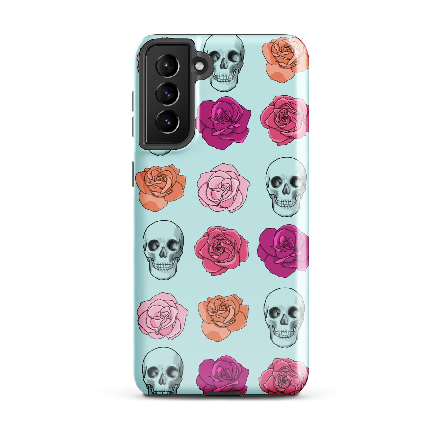 Skulls & Roses Tough case for Samsung® in Light Cyan