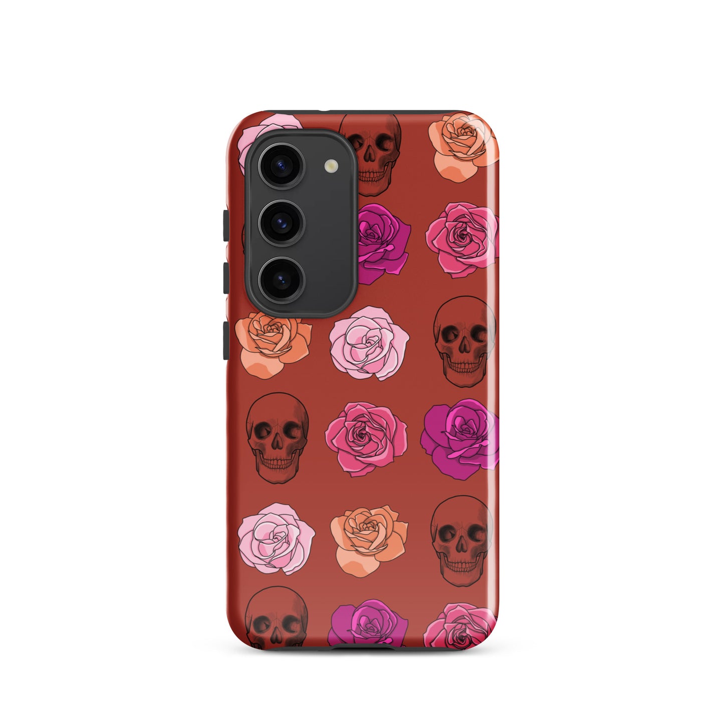 Skull & Roses Tough case for Samsung® in Rust