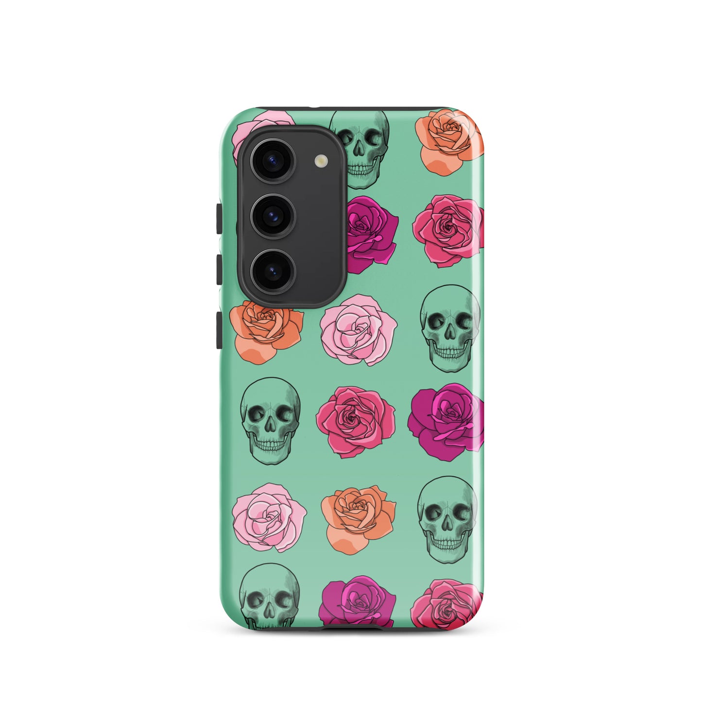 Skull & Roses Tough case for Samsung® in Blue-Green