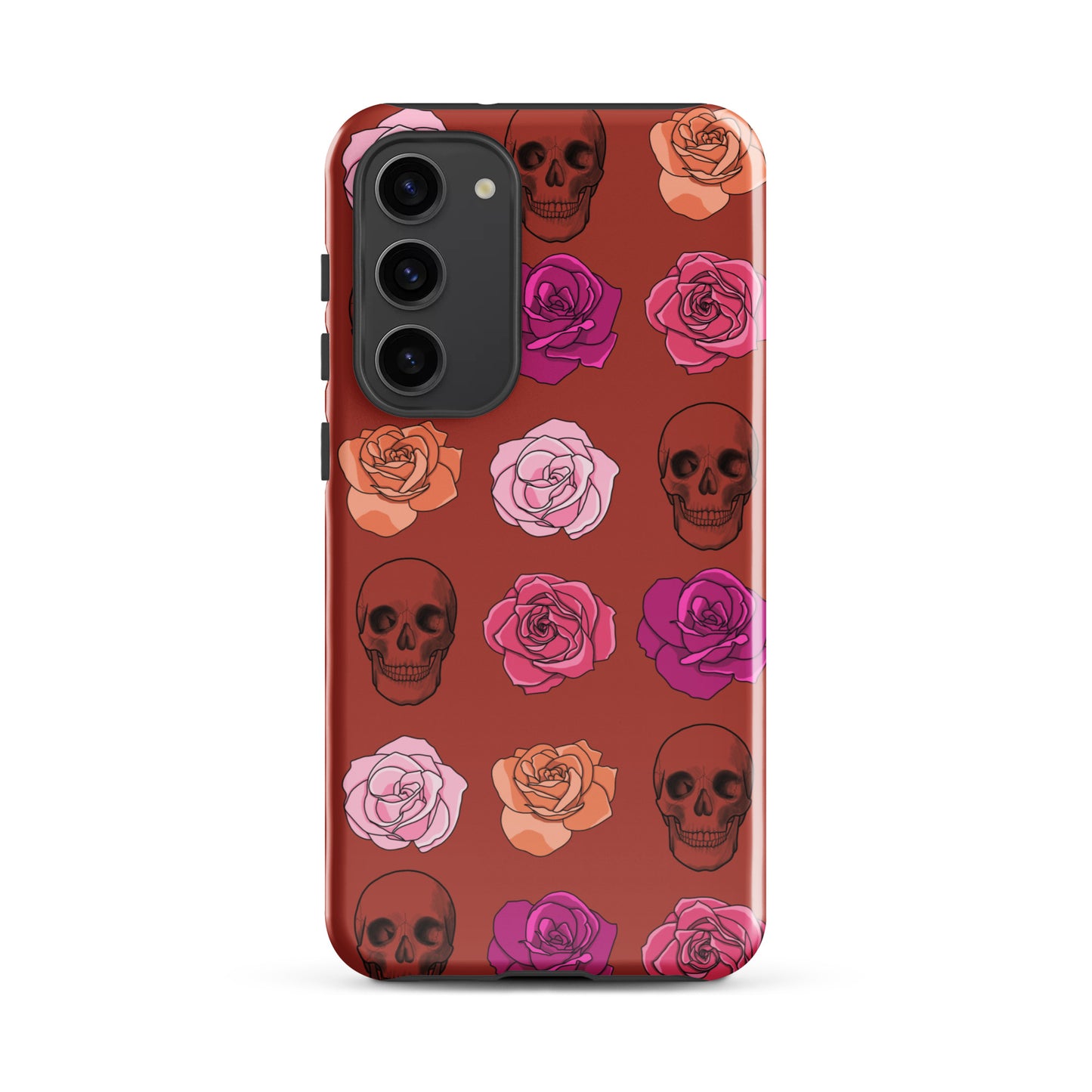 Skull & Roses Tough case for Samsung® in Rust