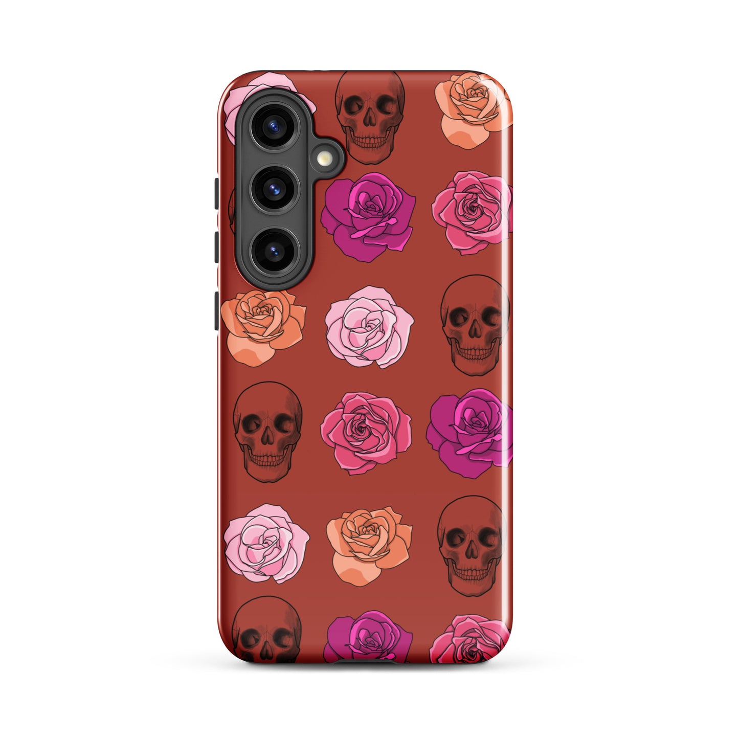 Skull & Roses Tough case for Samsung® in Rust