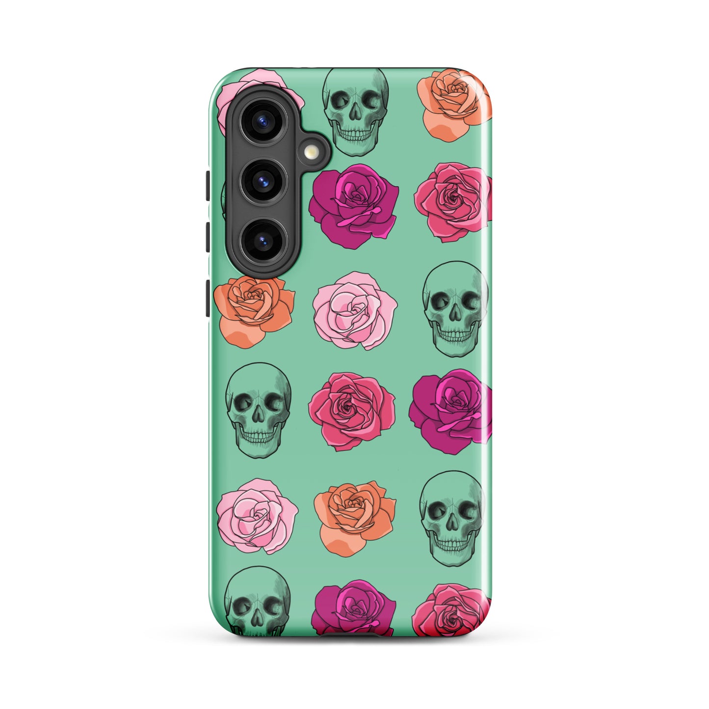 Skull & Roses Tough case for Samsung® in Blue-Green