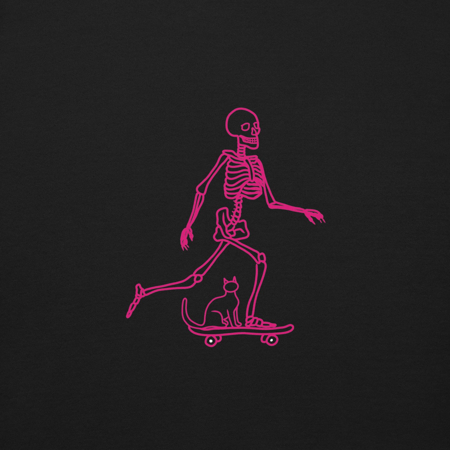 Skeleton Skater & Cat Unisex Premium Sweatshirt