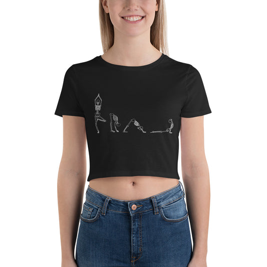 Yoga Skeletons Women’s Crop Tee