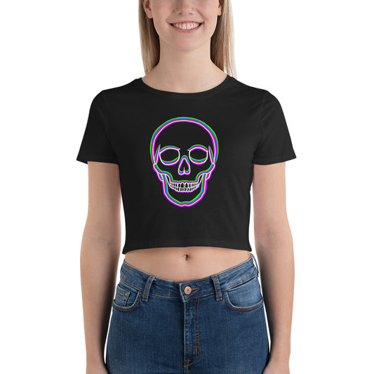 Trippy Skull Women’s Crop Tee