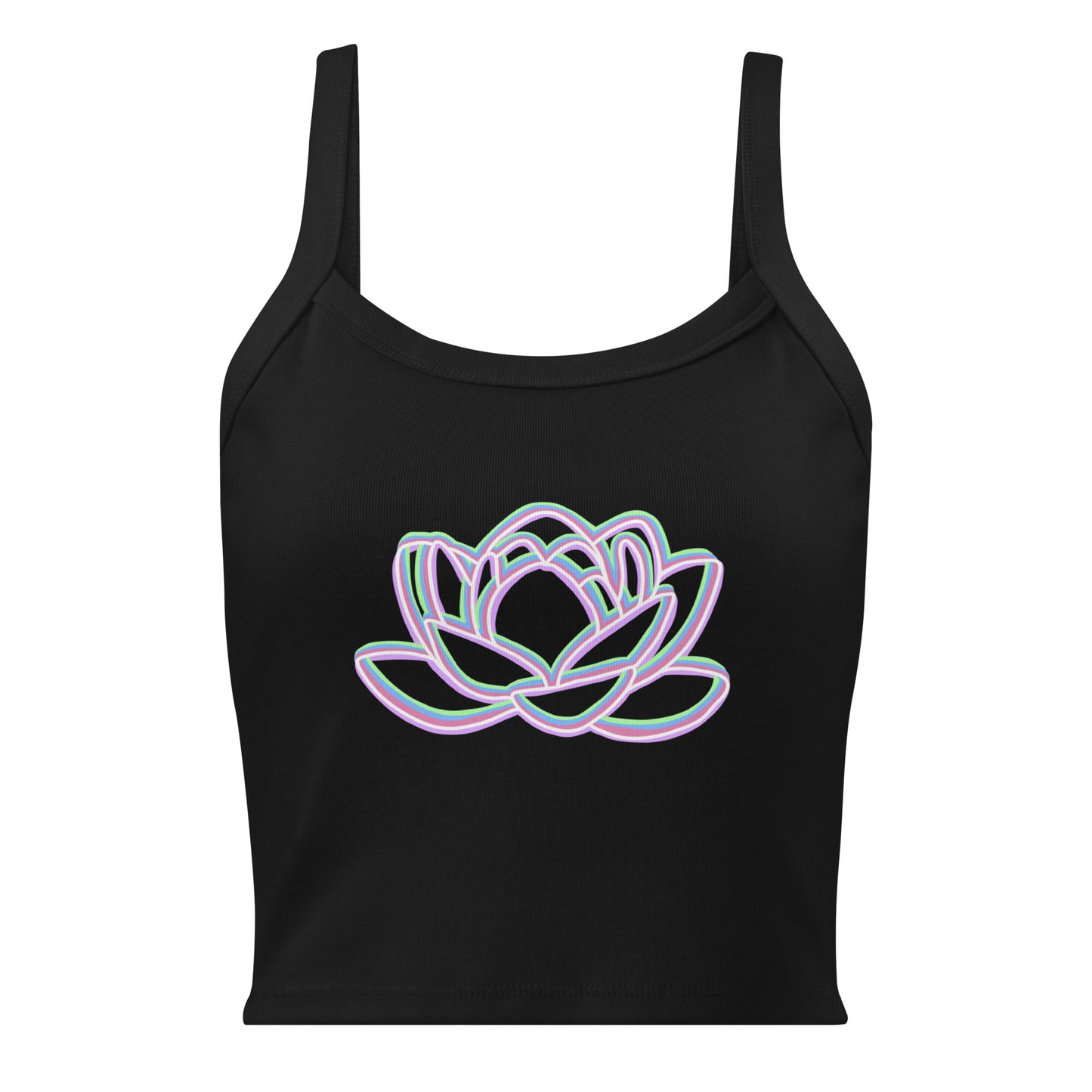 Trippy Pastel Lotus Women’s micro-rib tank top