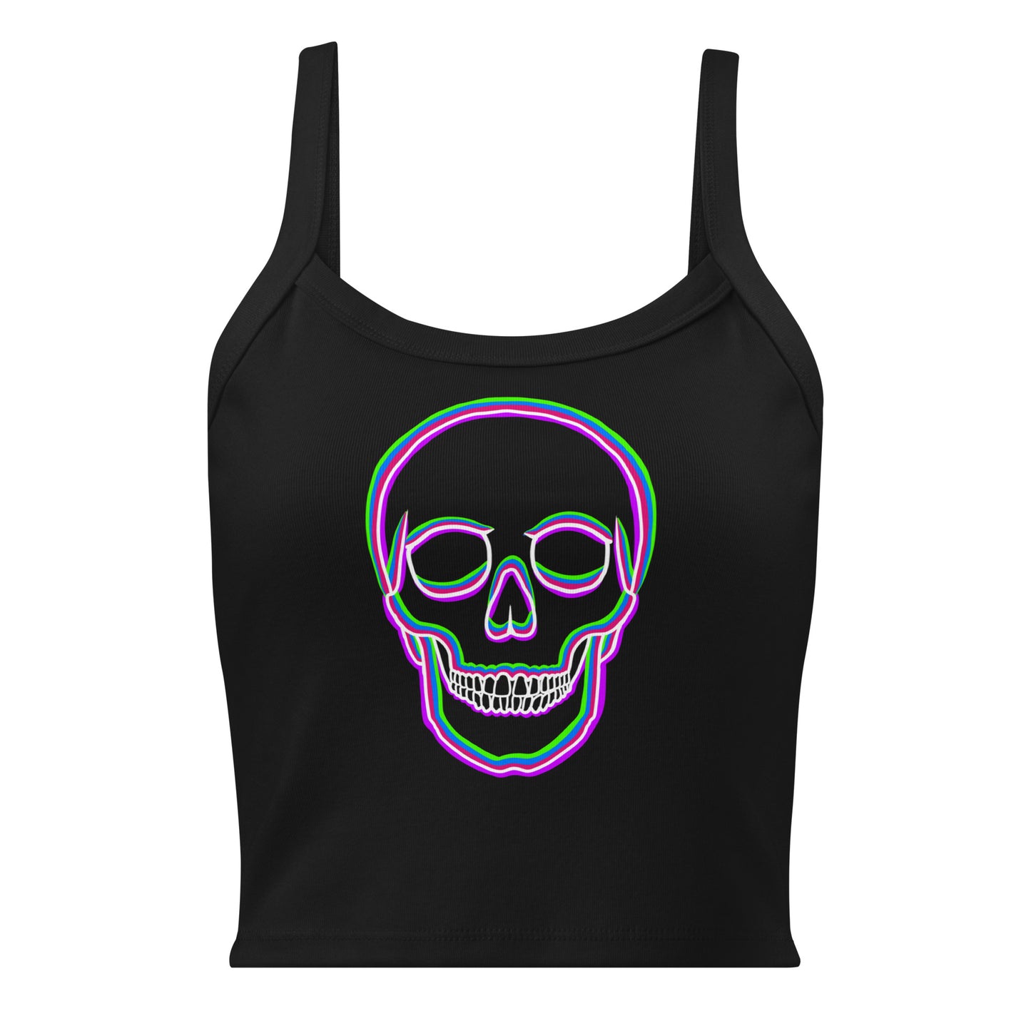 Trippy Skull Women’s micro-rib tank top